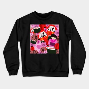 japanese inspired pop art pattern Crewneck Sweatshirt